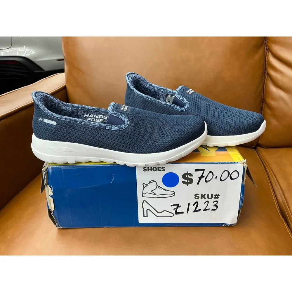 Skechers Go Walk Slip-ins Women 7.5 Navy Arch Fit Joy Stefanie 126303